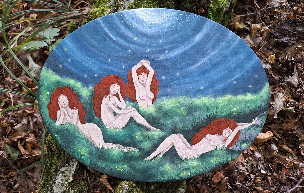 Les divoženek - olejomalba