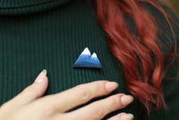 Modré hory - keramická brož